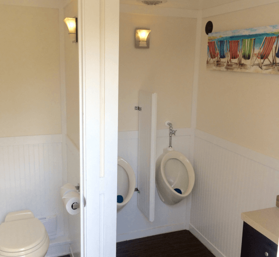 Pina Sajje Sanitation, Restroom Trailer fleet has 2 urinals in Cape Cod.